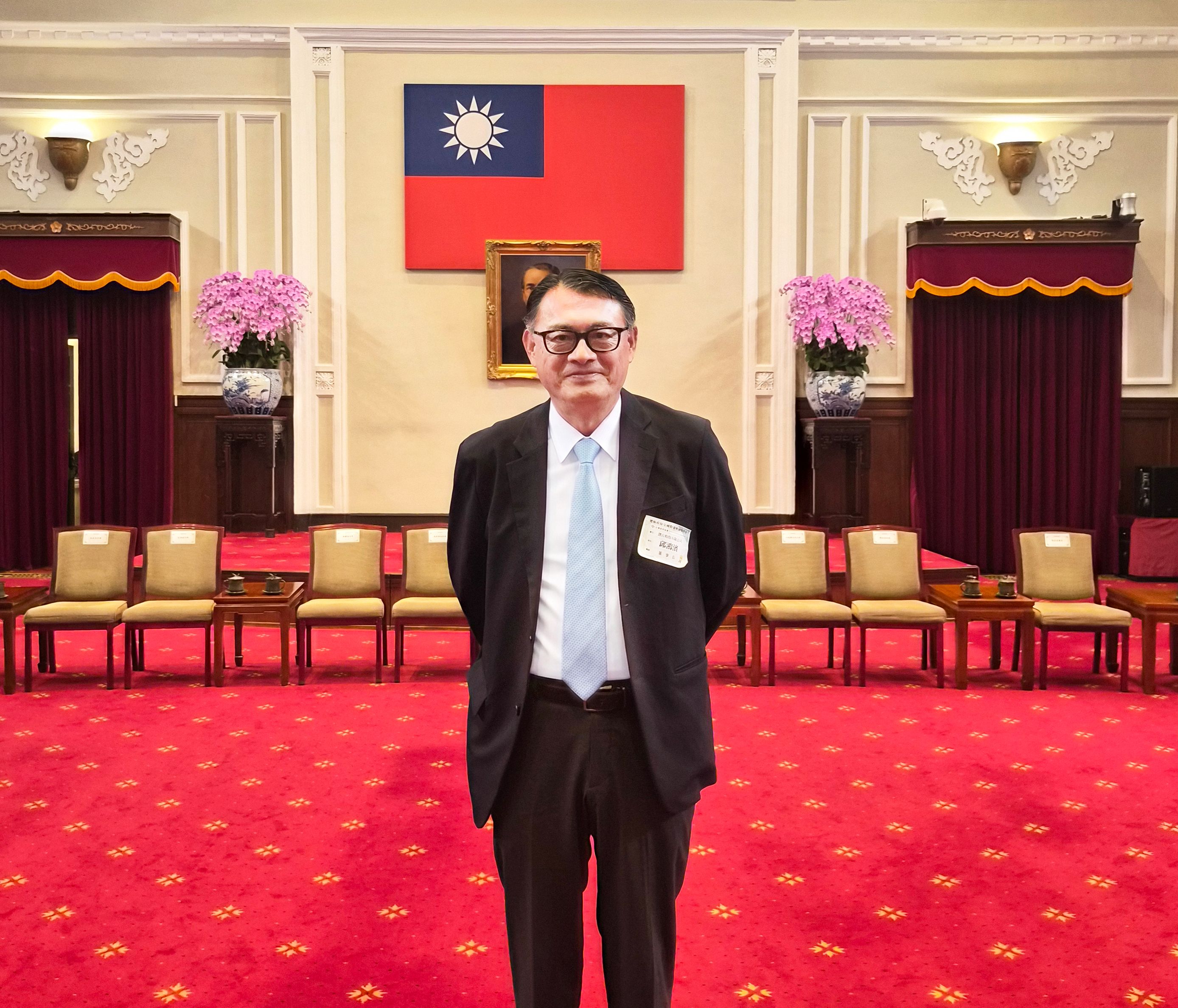 創百董事長邱鴻濱出席總統府表揚活動。創百/提供